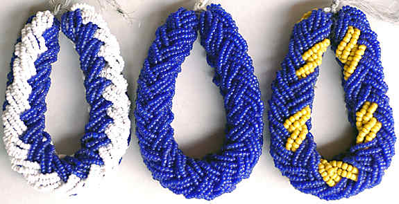 Set of 3 Venetian braided seed bead bracelets