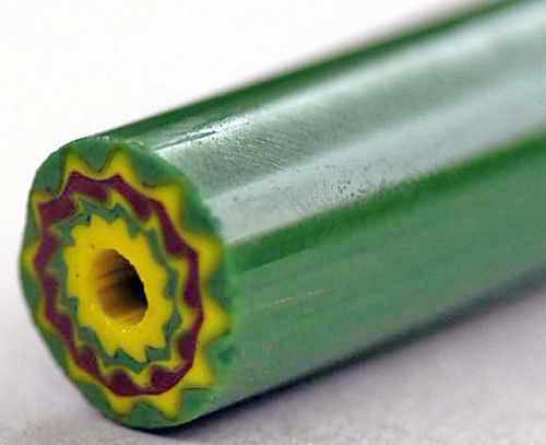 Six layer chevron cane from the Conterie factory (Murano)