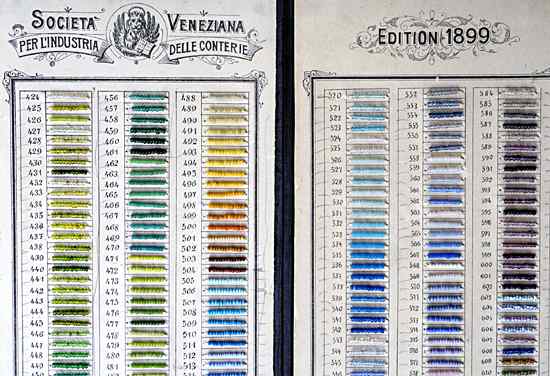 Trade Beads on Pre-1900 Sample Cards